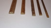 Model strip walnut half round wood for planking model ships 89502